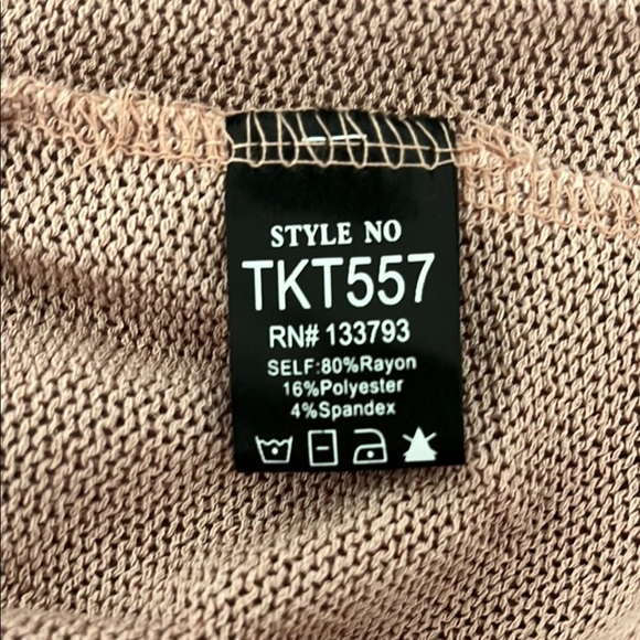 POL Pinkish Tan Ruffle Tunic Top NWOT - Picture 8 of 9